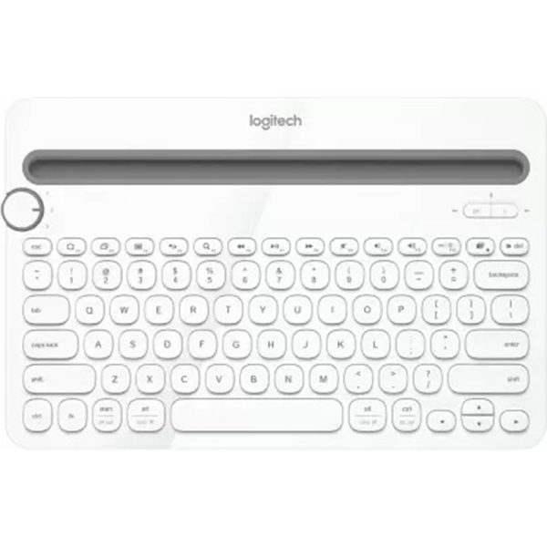 Logitech K480 / Compact Space-Saving Design Bluetooth Multi-device Keyboard (White)