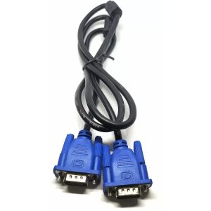 BIGGEAR TV-out Cable (Pack of 1) 1.5 Meter-15 Pin Male to Male VGA Cable For Connecting Laptop PC to Monitor LCD LED TV (Black & Blue, For Computer, 1.5 m)