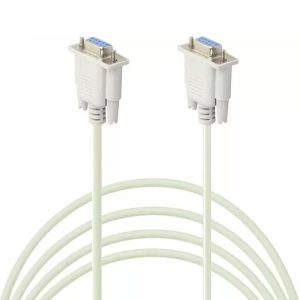 LipiWorld VGA Cable 1.5 m Serial RS232 9-Pin DB9 9-Pin PC Converter Cable (Compatible with PC, White)
