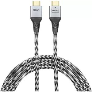 Mivi HDMI Cable 2 m HC2B2 (Compatible with HDTV, Set Top Box, Black, One Cable)