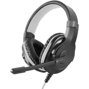 Portronics Genesis Over The Ear Wired Gaming Headset (Grey, On the Ear)